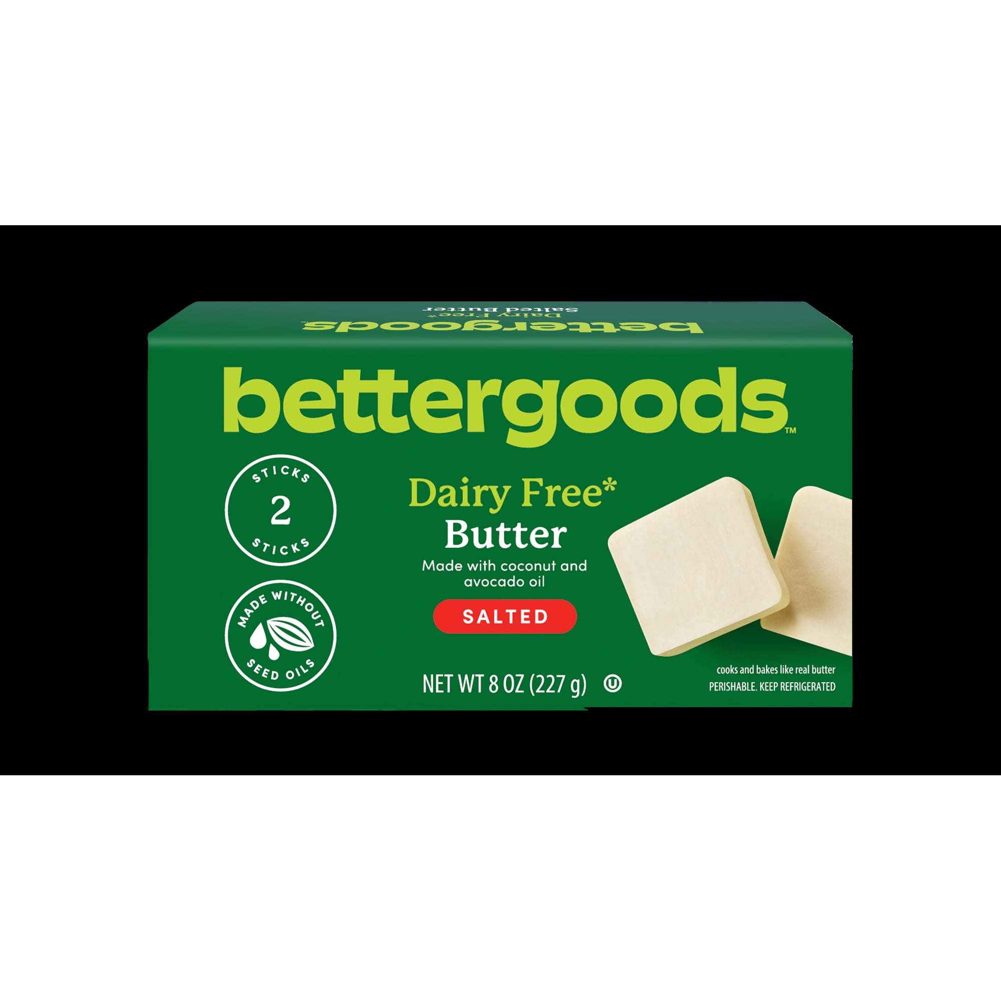 bettergoods Dairy-Free Salted Butter Sticks, 8 oz, 2 Sticks