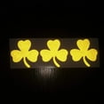 thumbnail image 2 of 3X Gold Shamrock 3-Leaf Trèfle 2" Or Riche Chanceux Réfléchissant Décalcomanies Vinyle Autocollant Sécurité Nuit, 2 of 2