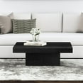 thumbnail image 4 of Maklaine Modern / Contemporary Wood Cocktail Table in Black Finish, 4 of 7