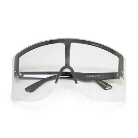 Clear Oversized Shield Sunglasses