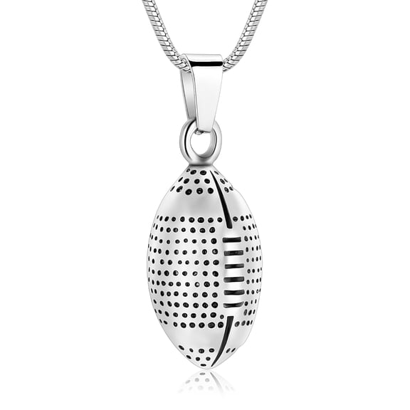 Rugby American Football Urn Pendant Cremation Jewelry for Ashes Holder Memory Necklace Memorial Jewelry