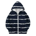 thumbnail image 2 of Elvqul Teen Girls Zipper Sweatshirts Striped Hooded Tops with Pocket Pullover Black 10-12 Long Sleeve Hoodies for Girls Graphic, 2 of 4
