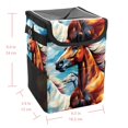 thumbnail image 5 of Horse Foldable Car Trash Bin with Lid, Leak-Proof Hanging Storage Bag - Car Garbage Can, Car Trash Bin, 5 of 6