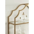 thumbnail image 3 of Kate and Laurel Leanna Scalloped Two-Tiered Wall Shelf, 18 x 6 x 24, Gold, Decorative Floating Shelf Storage and Wall Organizer for Bathroom Over Toilet Storage or Display, 3 of 8