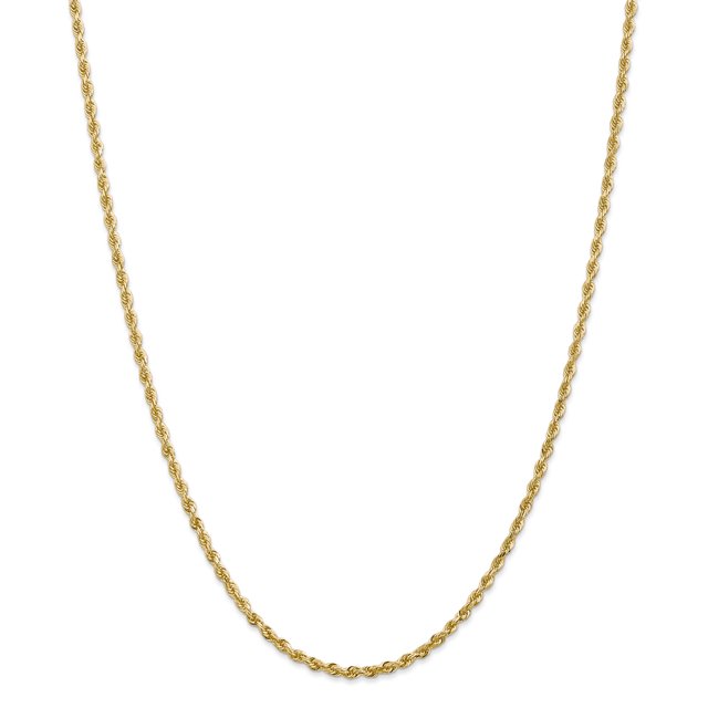 14K Yellow Gold 2.75mm Diamond Cut Quadruple Rope Chain 30 Inch