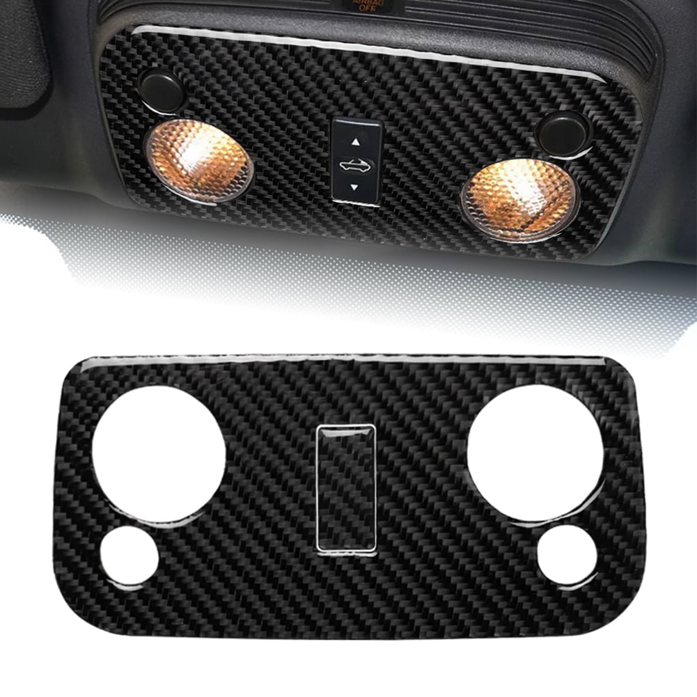Car Roof Reading Lamp Light Cover Trim Carbon fiber For Ford Mustang 2015-2020