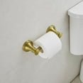 thumbnail image 2 of Toilet Paper Roll Holder Bathroom Flexible Pivoting Tissue Handle on Wall Mounted Brushed Gold Rustproof Toilet Tissue Roll Holder,Stainless Steel, 2 of 4