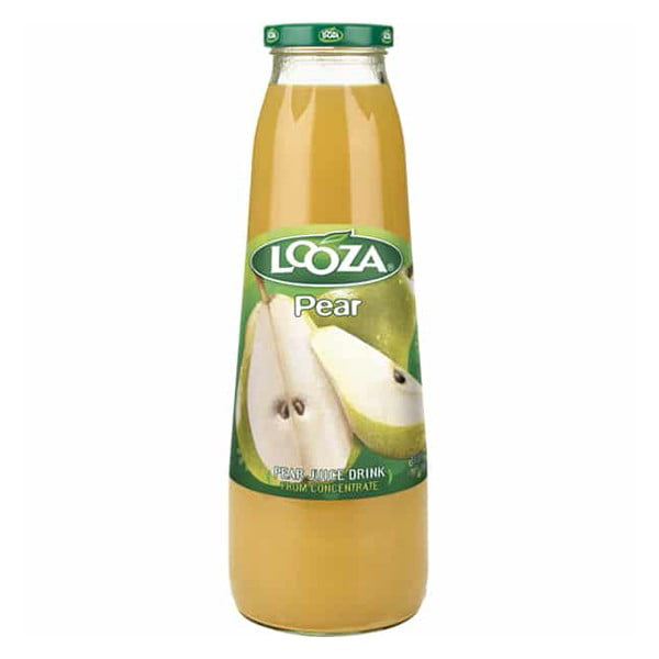 Looza Pear Juice Drink 33.8 oz Glass Bottles - Pack of 6 