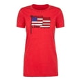 thumbnail image 2 of Home of The Free Because of the Brave Women's 4th of July Shirts, Graphic Tees - Heather Red MH200WPATRIOT S28 XL, 2 of 3