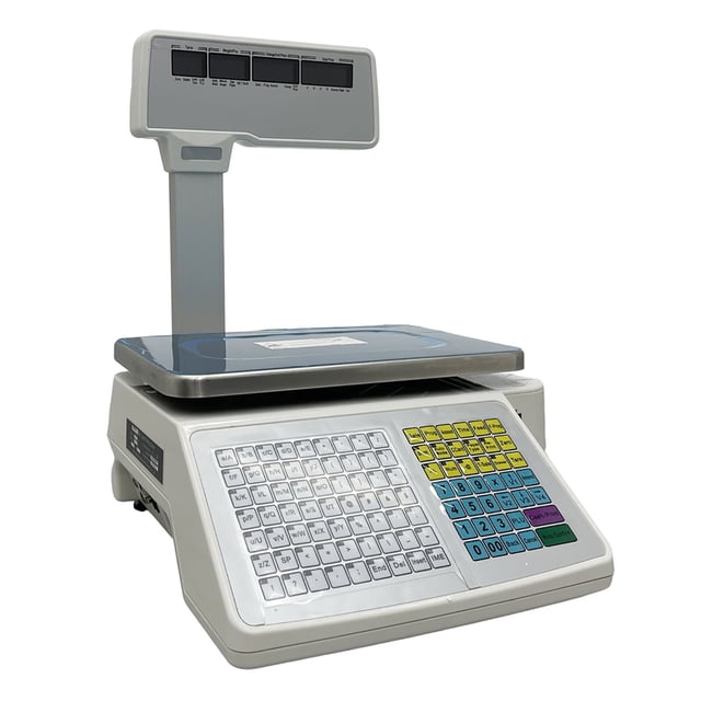 66lb Four-Window Digital Price Computing Scale Electronics Barcode Thermal Printer LCD Screen 110V