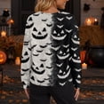 thumbnail image 7 of Halloween Cardigan for Women Funny Halloween Pumpkin Womens Sweaters Cardigan Knit Button Down Cropped Long Sleeve Fall Winter Fashion Soft Tunic Sweater Black S, 7 of 7