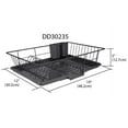 thumbnail image 3 of Home Basics 3 Piece  Vinyl Dish Drainer with Self-Draining Drip Tray  Measures 19" x 12" x 5", Black, 3 of 5