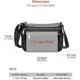 thumbnail image 5 of Bolso bandolera para mujer, carteras y bolsos de cuero suave, bolso de mensajero con múltiples bolsillos, 5 of 5
