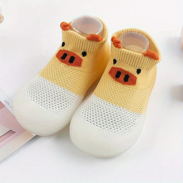 MesaSe Adorable Cartoon Baby Boy Socks Shoes - Breathable Non-Slip Comfortable Walking Shoes for Indoor Spring and Autumn - Perfect for Little Ones‘ First Steps