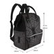 thumbnail image 2 of Disketp Black Spider On Web 1 Mochila de Pañales de Gran Capacidad con Múltiples Bolsillos, Mochila de Viaje Multifuncional para Bebé, Unisex, Moderna y Resistente, 2 of 6