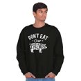 thumbnail image 5 of Dont Eat Friends Vegan Vegetarian Sweatshirt for Men or Women Brisco Brands S, 5 of 5