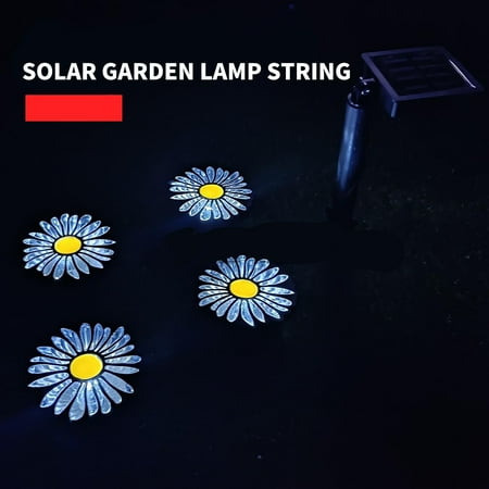 

COFEST Lamps & Lighting Clearance Solar Energy Print Lamp String Outdoor Garden Lamp Garden Daisy Butterfly Decoration 4LED String Lamp