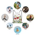 thumbnail image 6 of Disketp Wild Herbs Drawstring Backpack Drawstring Gym Bags Draw String Bags for Sports, Gym, Travel, Swimming, Beach-Small, 6 of 6