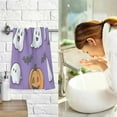 thumbnail image 7 of Yayeee 100% Cotton Hand Towels for Bathroom 16" x 28" Soft Absorbent Kitchen Towel, Halloween Ghosts Purple, 7 of 7