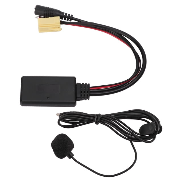 Adaptador de cable auxiliar para música, cable auxiliar para radio estéreo con Bluetooth 5.0 para automóvil, cable auxiliar para micrófono manos libres, confiabilidad excepcional