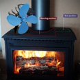 thumbnail image 3 of Ventilador de estufa de 4 para leña / quemador de leña / chimenea - Azul BLESIY Ventilador de chimenea, 3 of 8