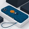 thumbnail image 1 of Funda de teléfono con cordón de mano de astronauta para iPhone 14 13 12 Pro Max 13 Mini 14 13 Pro 11 funda de parachoques suave de silicona líquida a prueba de golpes Tan Jianjun unisex, 1 of 2