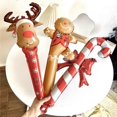 thumbnail image 4 of Inflable navideño de 24 pulgadas con forma de bastón de caramelo, Papá Noel, alce, hombre de jengibre, muñeco de nieve con globo, decoración para fiesta navideña., 4 of 5