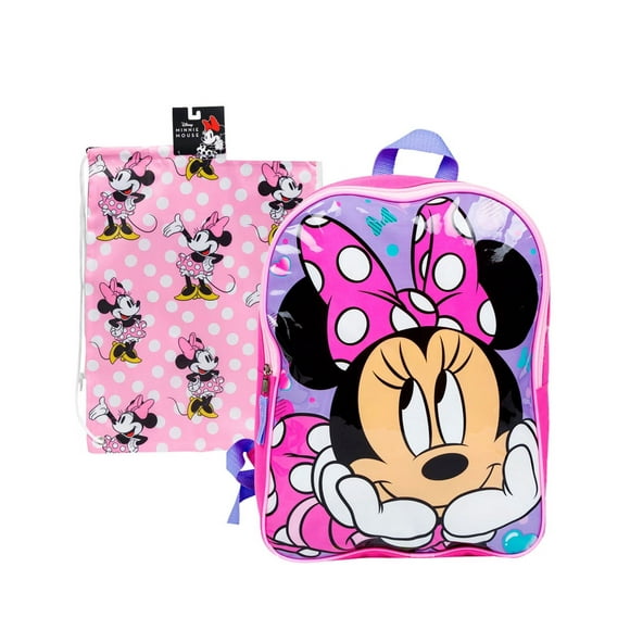 Set de Mochila Infantil con Morral Minnie o Mickey Mouse