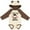 Natural & Brown w Ears, variant on Inktastic I Love My Auntie with Cute Penguin and Hearts Girls Long Sleeve Baby Bodysuit