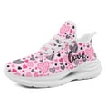 thumbnail image 4 of Coolcustomize Men's Wide Fit Sneakers - Breathable Low-Top Valentine's Pink "Love" Heart Print Comfortable Cushioning, Lace-Up Trainers Suitable for Outdoor & Daily Wear - Couple's Running Shoes, 4 of 10