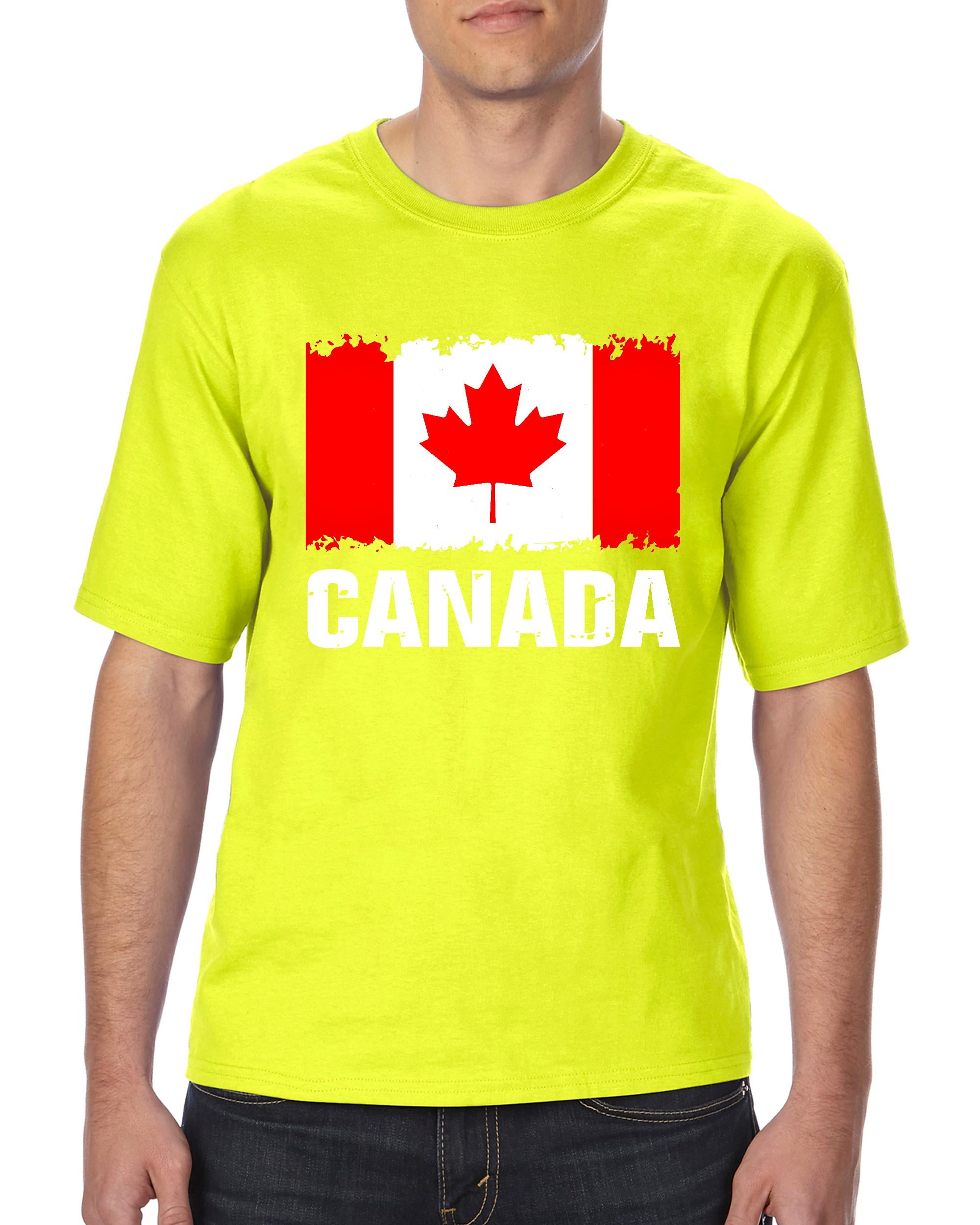 "Mens and Big Mens Canada Flag TShirt, up to size 3XLT"