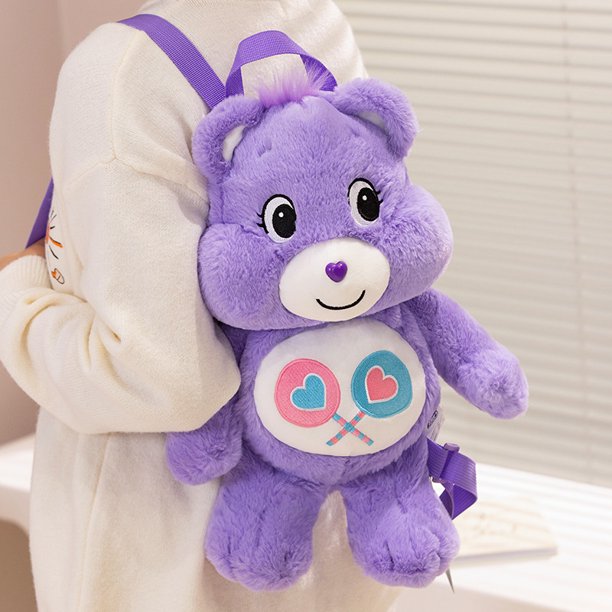 Mochila de oso cariñoso genuino Kawaii 2023, bonito juguete de peluche, bolso de mensajero para niñas, mochila de muñeca de regalo para niños