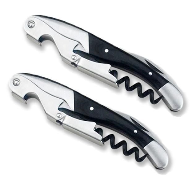Sommelier Wood Handle Corkscrew Opener, Set of 2
