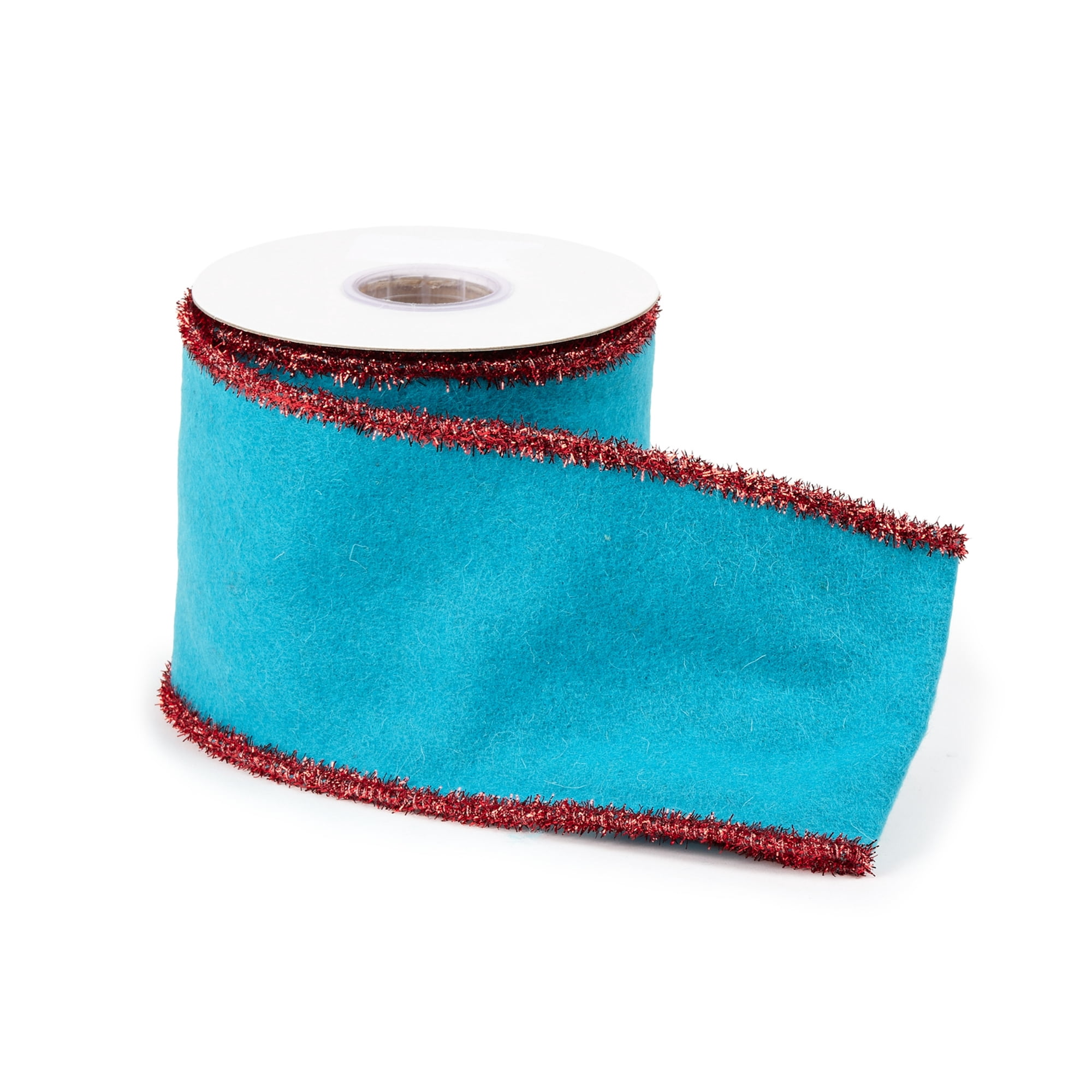 Melrose 91729DS 4 in. x 5 Yard Wool Wired Ribbon, Blue & Red