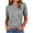 Gray, variant on Summer Knit Tops for Women Lightweight Loose Short Sleeve Crew Neck Casual Blouses