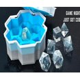 thumbnail image 2 of Cubo de dados de hielo bandeja en forma de molde de silicona flexible de grado alimenticio para cóctel de whisky (19*18*6,5 cm) Afortunado Sencillez, 2 of 4