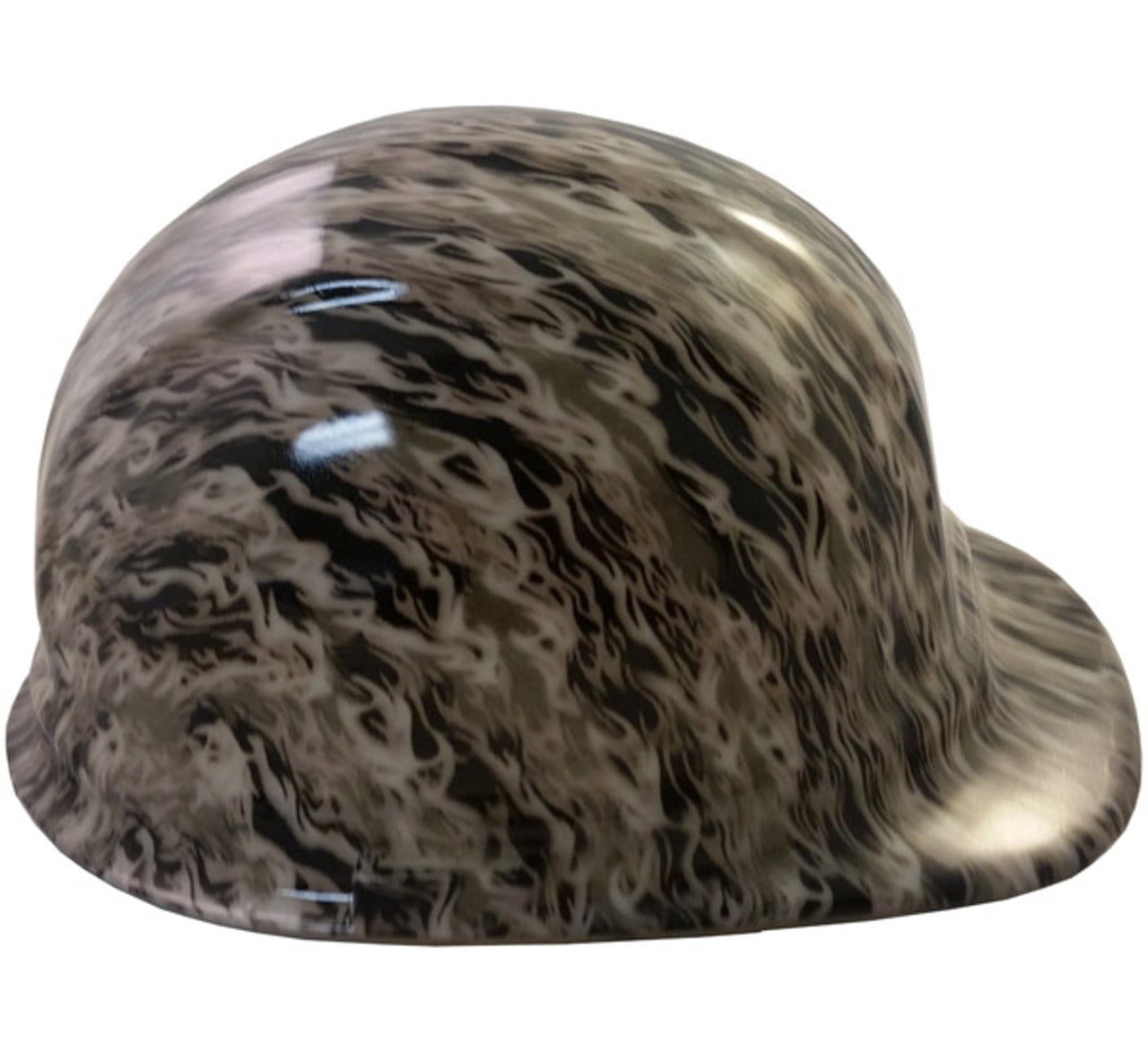 Flames Hydro Dipped GLOW IN THE DARK Hard Hats Cap Style with Ratchet Suspensions