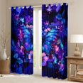thumbnail image 2 of Manfei Female Men Blue Butterfly Black Out Curtains,Chic Floral Flowers Curtains Pack of 2 (42x63 Each),Abstract Gradient Bedroom Curtains,Microfiber Bedroom Decor, 2 of 6