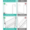 thumbnail image 4 of LEFEE Over Door Hook with 2 Mesh Baskets and 9 Hooks, 304 Stainless Steel No Drilling Over The Door Hanger, Over The Door Organizer for Bathroom, Kitchen, Bedroom-White (for 1.57in Doors), 4 of 7