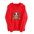 thumbnail image 2 of Aimik Women's Cute Cow Graphic Hoodies Sweatshirts Long Sleeve Pullover Tops with Drawstring Pockets Fall Loose Comfy Hoodied Tops, 2 of 6