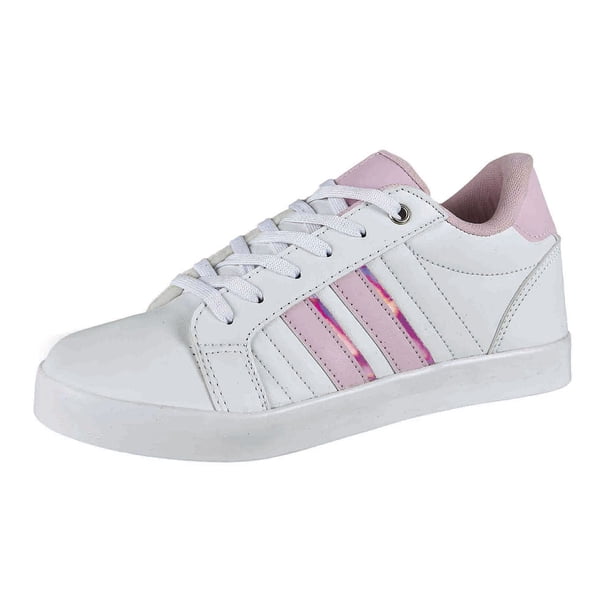 Tenis Urbano Para Mujer CASTALIA Blanco con Rosa 681-48 CASTALIA 681-48