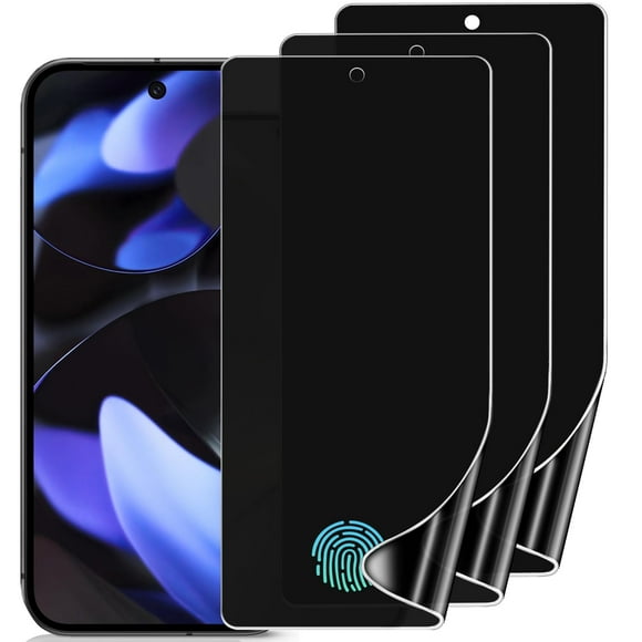 Zonyee Paquete de 3 Protectores de Pantalla de Privacidad para Google Pixel 9, Película Protectora de TPU Suave de Hidrogel Antiespía de 6,3 Pulgadas, Cobertura Total Curvada [No Vidrio Templado]