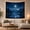 Mirrored Moon Lake, variant on Nocturnal Forest With Milky Way and Full Moon, Mystical Digital Art for Nature Lovers, Celestial Wall Decor, Housewarming Gift Tapestry Wall Hanging for Bedroom and Living Room
