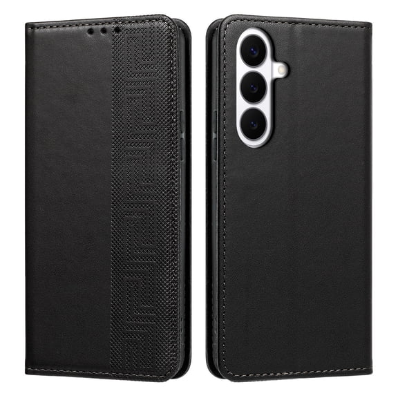 Decase for Samsung Galaxy S26 Flip Wallet Case Shock Absorbent PU Leather Cover, Black