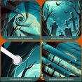 thumbnail image 7 of Dark Theme Halloween Night Cemetery Banner Spooky Design Pumpkin Decoration Graveyard Scene for Halloween Party Event Indoor Decoration, 7 of 7