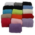 Cotton Leg Warmers for Women Black 1 Pair Knitted Retro