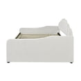 thumbnail image 4 of DreamBuck Full Size Upholstered Daybed with Trundle, Velvet Upholstered Daybed with Shell Shaped Backrest, Full Daybeds for Adults, Modern Daybed Frame for Bedroom, Living Room, Guest Room, White, 4 of 7