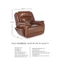 thumbnail image 3 of Signature Design by Ashley Healy Pier Brown Power Recliner, 3 of 21