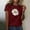 Red, variant on Fznquz 2025 Tops Women Short Sleeve Graphic Tees Casual Green Spring Summer Crewneck Women Shirts