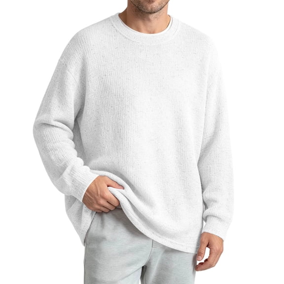 StSilkitty Long Sleeve T-Shirts for Men Loose Casual Crew Neck Pullover Tops Lightweight Comfy Breathable Shirts